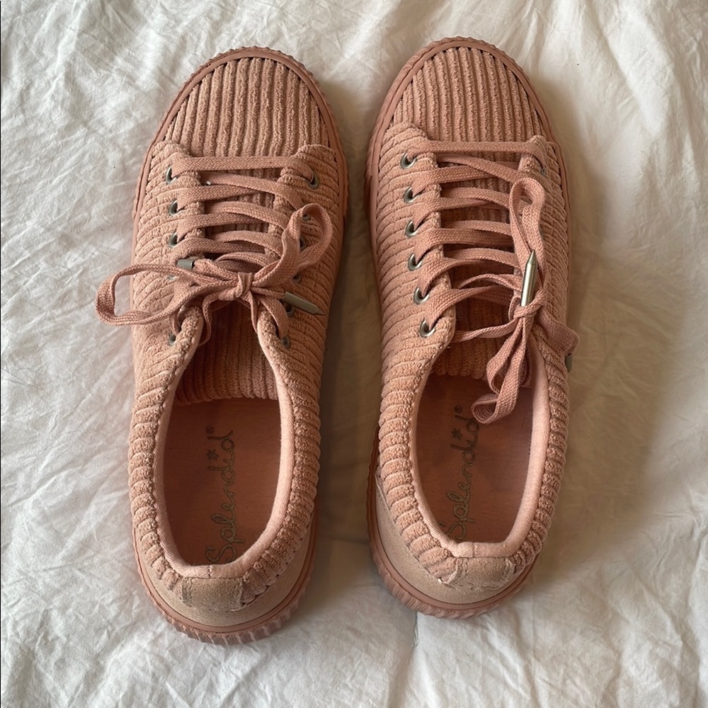 Splendid Pink Ribbed Sneakers - 7.5